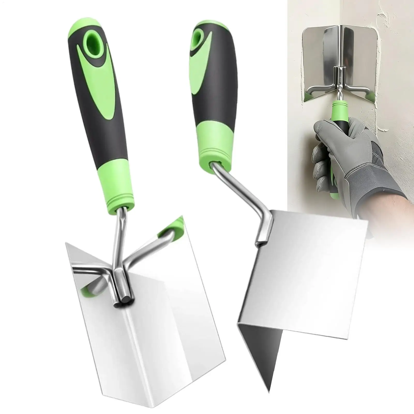 Stainless Steel Corner Trowel Drywall Corner Knife Stainless Steel Inside Outside Corner Trowel Hand Tool For Plasterboard Wall