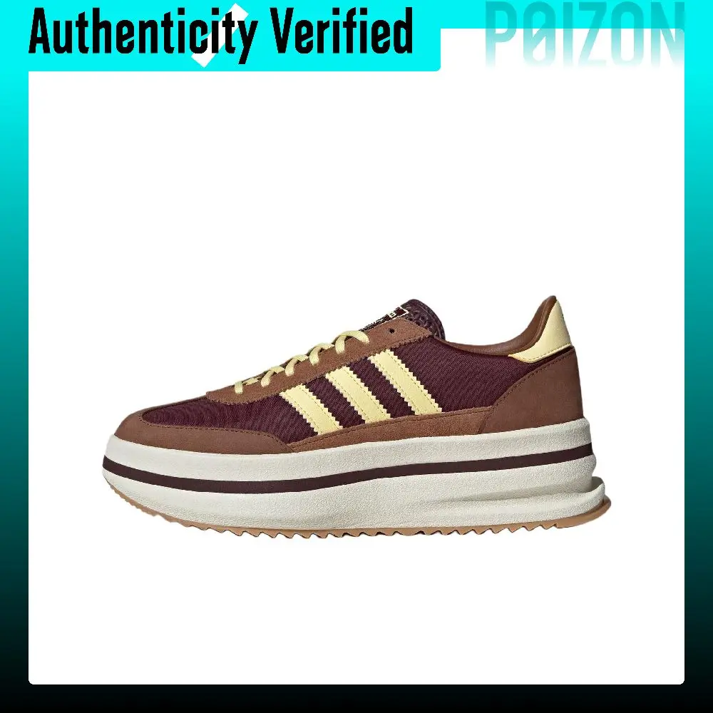 Adidas Originals SL 72 Abrasion Resistant Low top Casual Shoes Women's Brown Yellow JQ6420