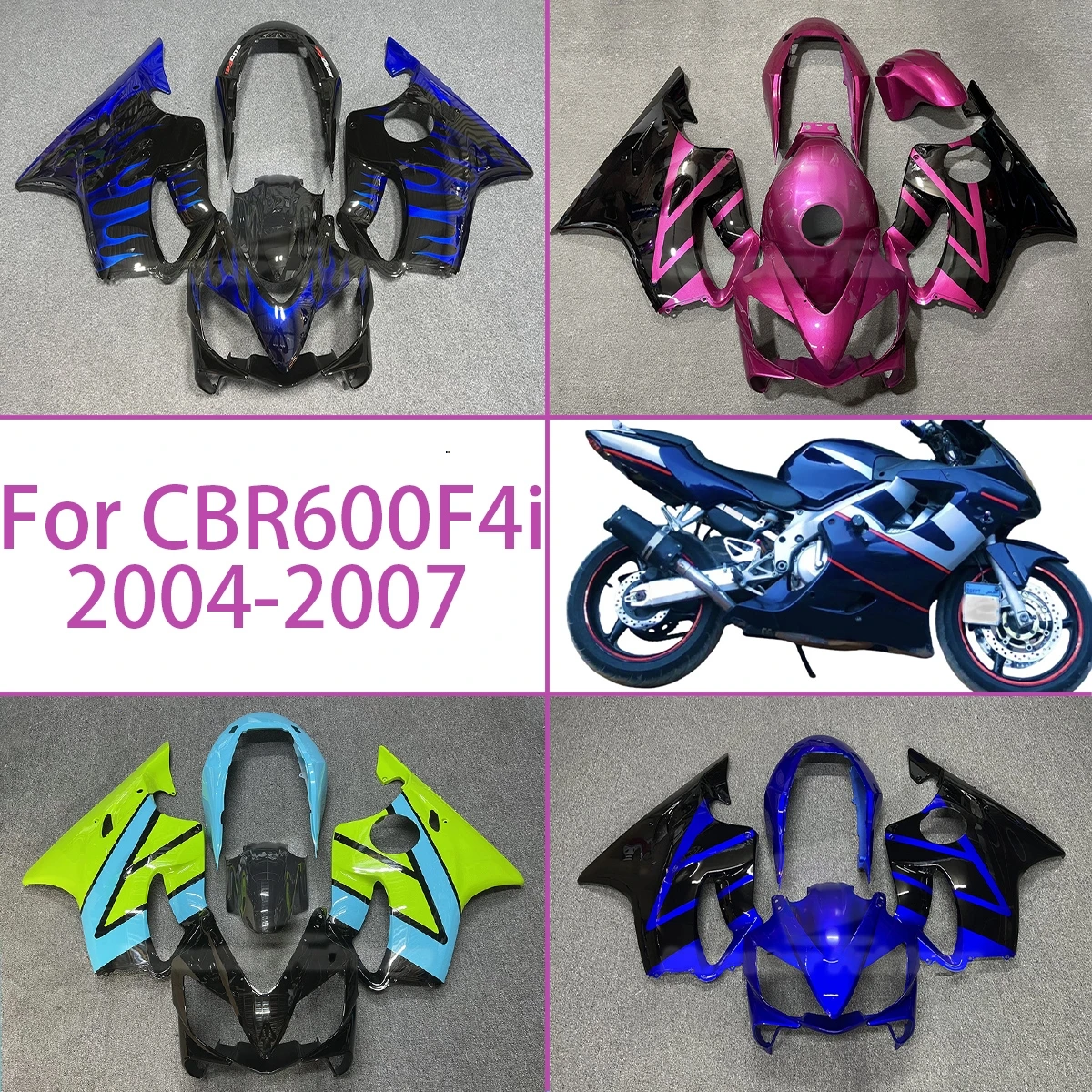 Top-rated Motorcycle Popular Colors Fairings Fit For 2004-2007 Honda CBR600F4i Fairing Panels 04-07 CBR 600F4i YJ01