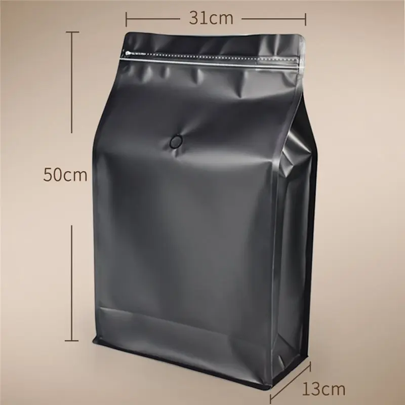 Fine Workmanship 10Pcs 5Kg Coffee Beans Storage Bags, Large Stand Up Pouches With Valve For Powder Nuts