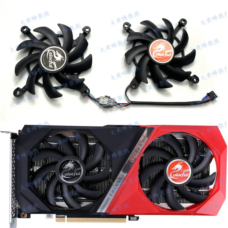 

New for COLORFUL RTX3060ti 3060 3050 DUO V2 Graphics Video Card Cooling Fan