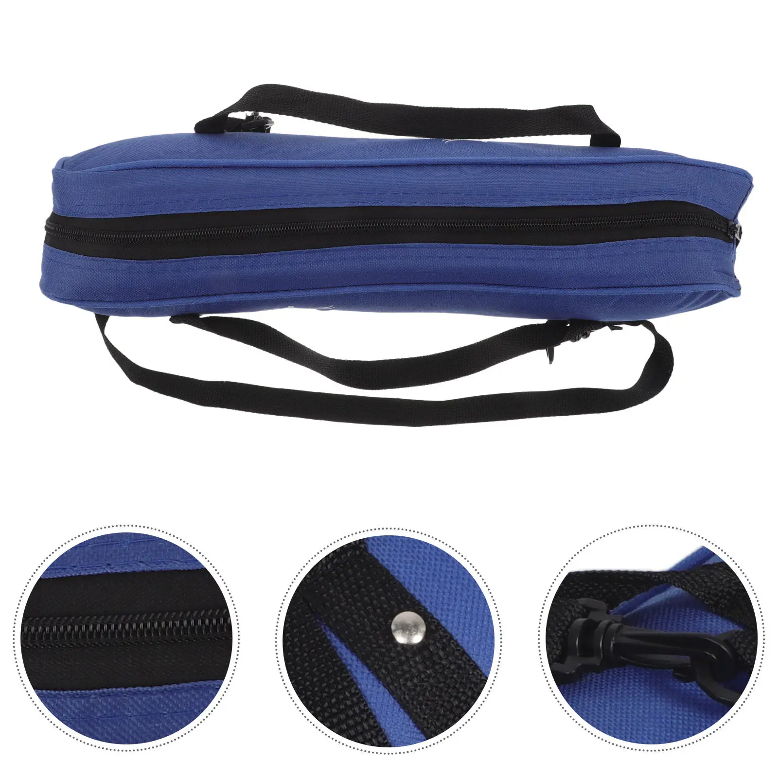 Harmonica and Melodica Bag 32-Key Carrying Case Canvas Instrument Storage Tote with Organizer Compartments for Sheet Music