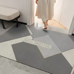 PVC Entry Door Floor Mat Kitchen Waterproof and Oil-proof Carpets Bathroom Non-slip Carpet Large Area Balcony Rugs Easy To Clean