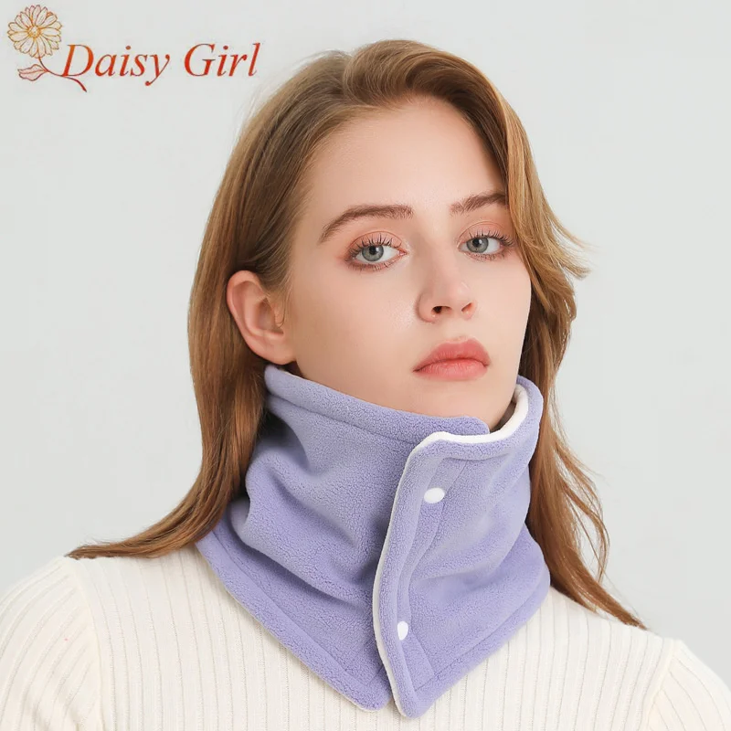 

Новый зимний двухслойный шарф для шеи, сохраняющий тепло, защита шейных позвонков, повязка на голову, чехол для шеи, однотонный шерстяной утолщенный шарф