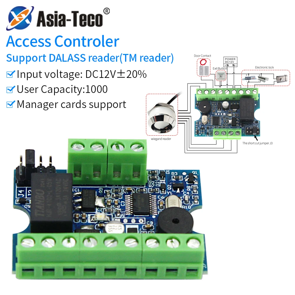 TM 카드 리더 및 Wiegand 미니 카드 리더 컨트롤러, 마이크로 액세스 제어 세트, RFID 모듈, 전자 문짝 액세스 시스템 키트, 신제품 