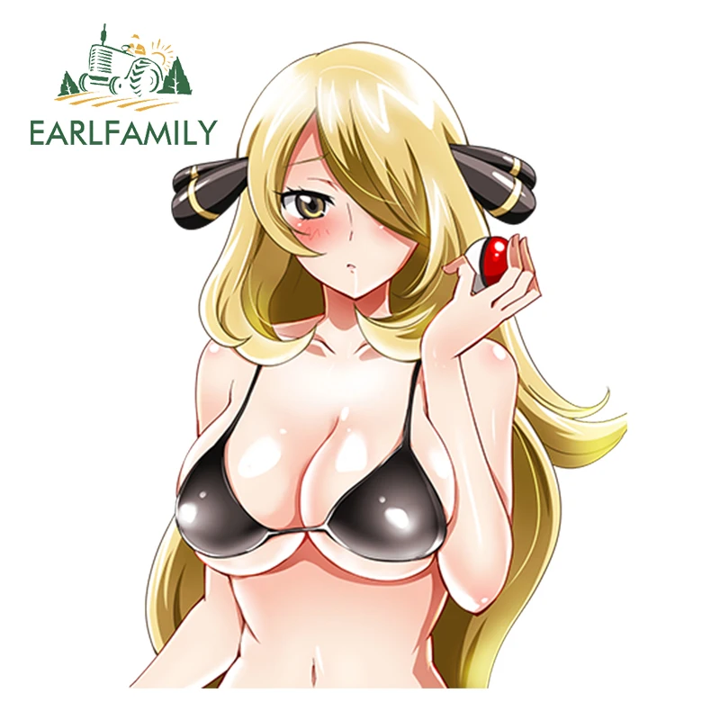 

EARLFAMILY 13 см x 10,61 см, наклейка на окно автомобиля с изображением аниме-девушки Широны, крутая графика, JDM, автомобильные наклейки и стикеры