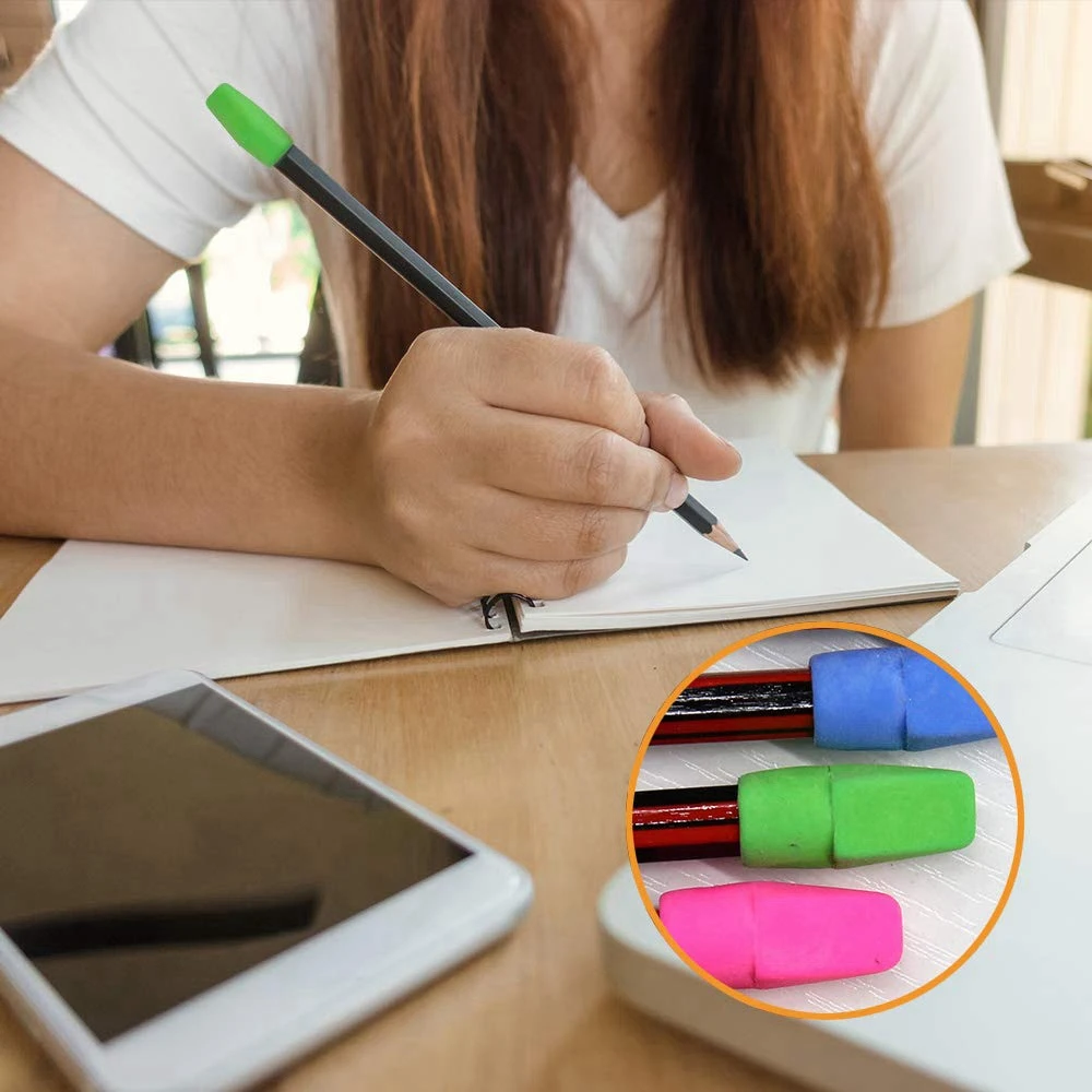Stylish-Eraser Caps, Pencil Top Erasers, Pencil Cap Erasers, Eraser Tops, Color Pencil Eraser Toppers,100Pcs