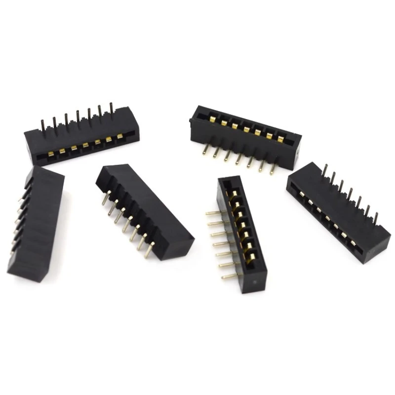 Pie curvo de paso de 2,54 Mm, conexión de doble cara, Cable de enchufe de membrana Horizontal 7P, conector FPC, asiento de Cable Flexible FFC