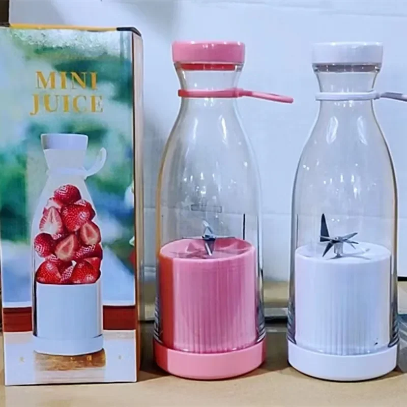 USB wireless charging wine bottle juice cup 6-leaf 4-leaf blade portable juicer juice cup