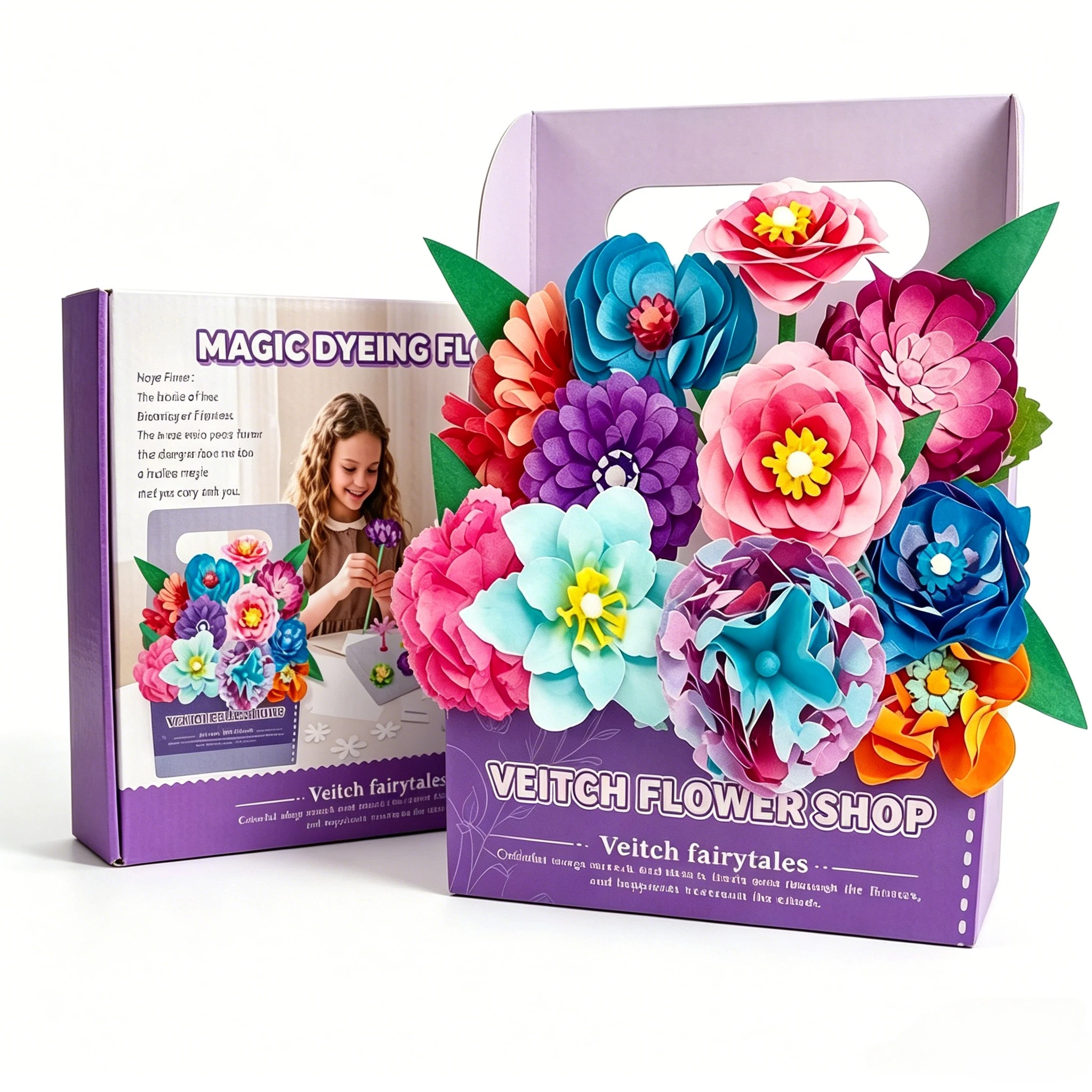 

1Pc Fun Magic Flower Dyeing Experiment Kit, colorful DIY blooming craft, educational science toy gift for kids
