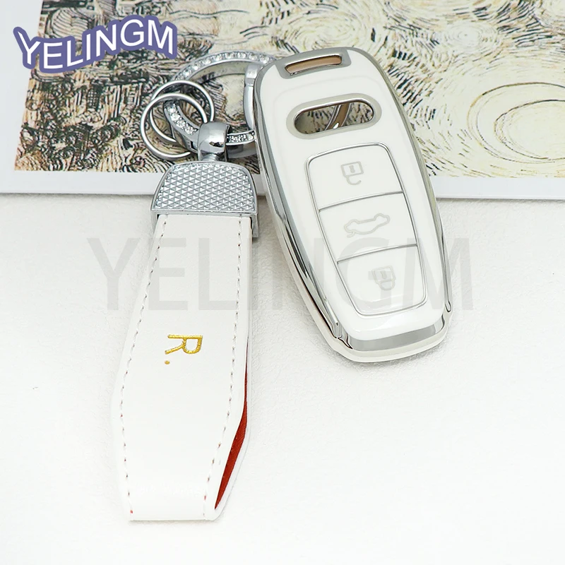 TPU For Audi Q8 RSQ8 A6 C8 S6 RS6 A7 S7 RS7 A3 8Y A8 D5 4N RS E-tron GT Q4 Q7 4M Car Remote Key Case Cover Fob Shell