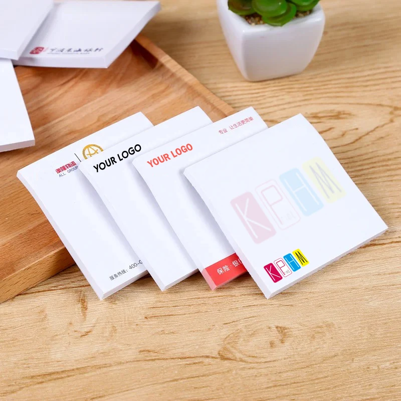 Customized LOGO Information Can Be Torn Off Note Notebooks Message Memos Student Label Refrigerator Stickers Sticky Notes