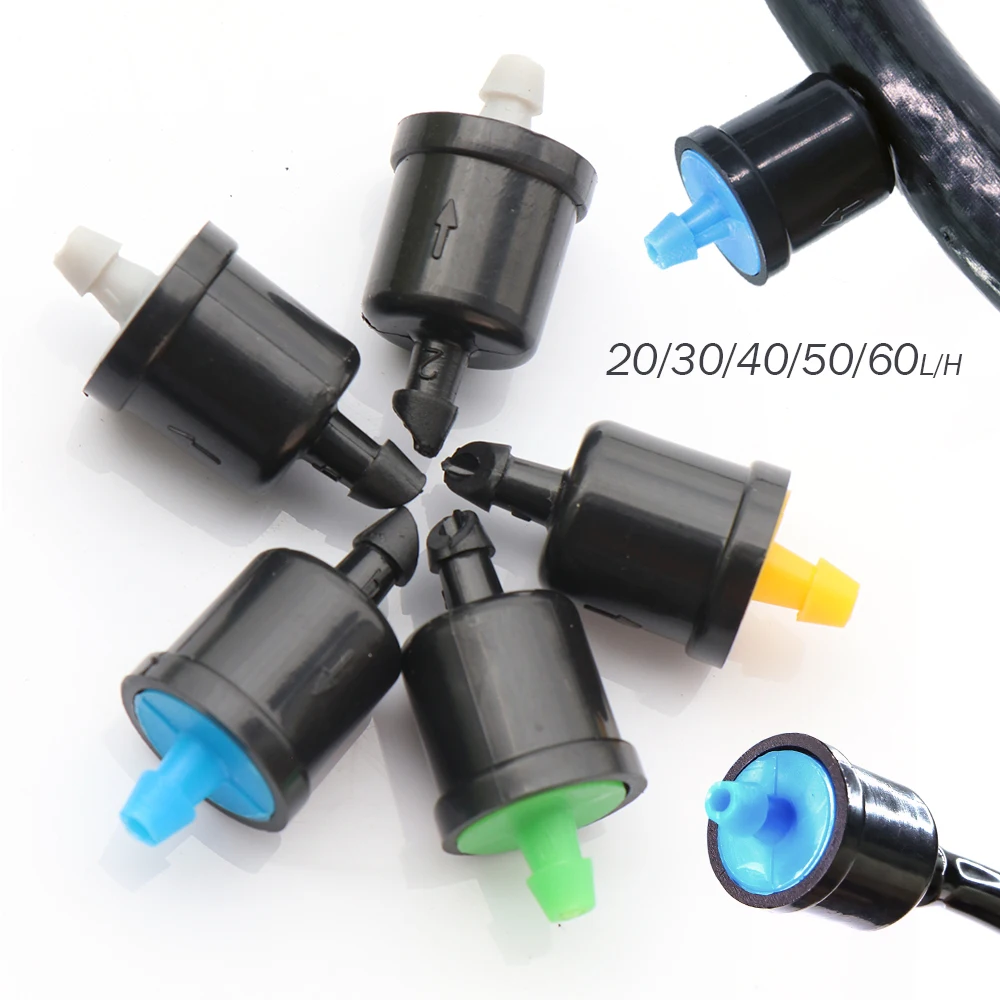 

30/50PCS 20/30/40/50/60L Garden Drip Irrigation Dripper Pipe Pressure Compensation Emitter Fruit Tree Potted Plants Watering