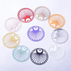30pcs AB8769 30*30mm Brass Painted round Charms Pendant DIY Jewelry Earring Findings