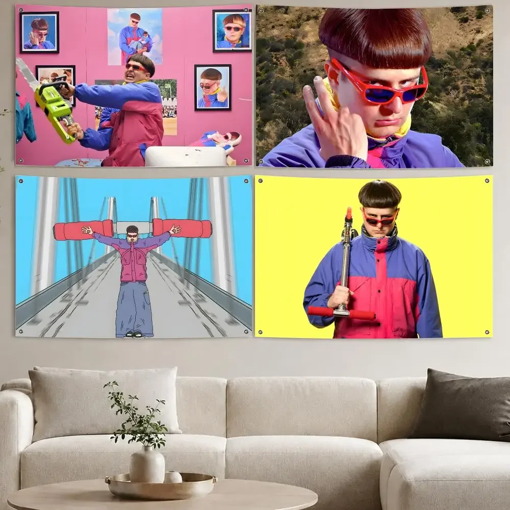 Singer O-Oliver Tree Ugly is Beautiful Flags Aesthetic Wall Tapestry Printed Wall Hanging Living Room Party Outdoor Decor