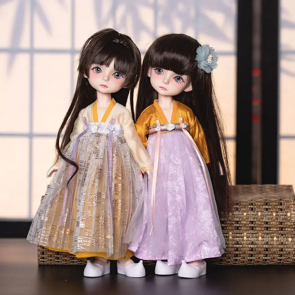 1/6 Bjd Doll Chinese Style Girl Long Wig Doll Antique Costume 22 Movable Joint Doll Birthday Toy