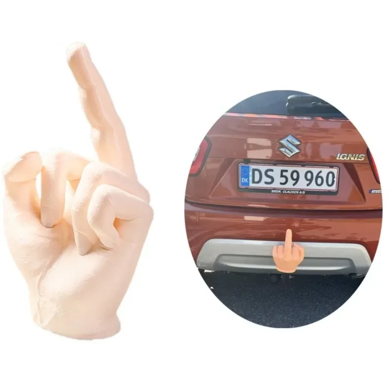 Universal Dustproof Trailer Hitch Ball Cap, 3D Printed Middle Finger Tow Coupling Cover, Decorative Tow Ball Protective Cap
