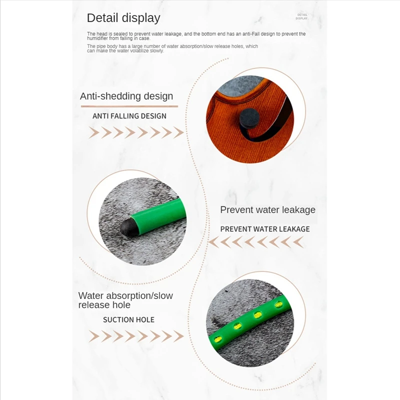 2 pçs umidificador de violino buraco de som umidificador f buraco umidificador para evitar rachaduras traste termina afundando superior secura