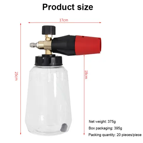 Manufacturer Direct Selling High-Pressure Foam Spray Can With Adjustable Big Mouth PA Cleaning Gun Car Washer Professional Foam 10 best sales snowfoam - №8