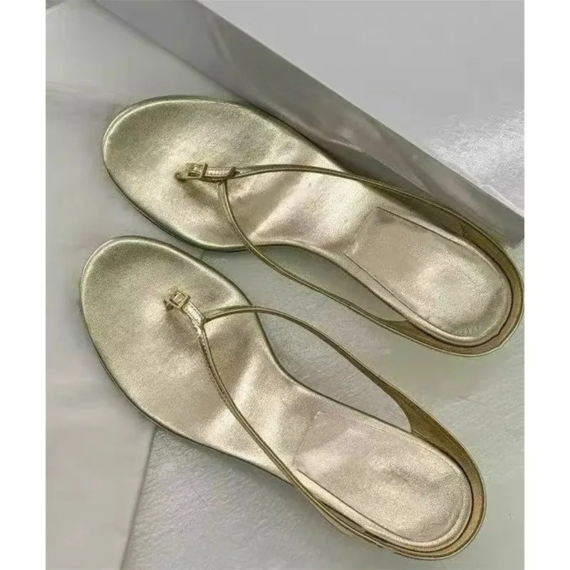 Fashion Thin Pumps Slippers Runway Toe Loop Sandals Celebrity Slides Women Red High Heels Club Ring Flip Flop view 3