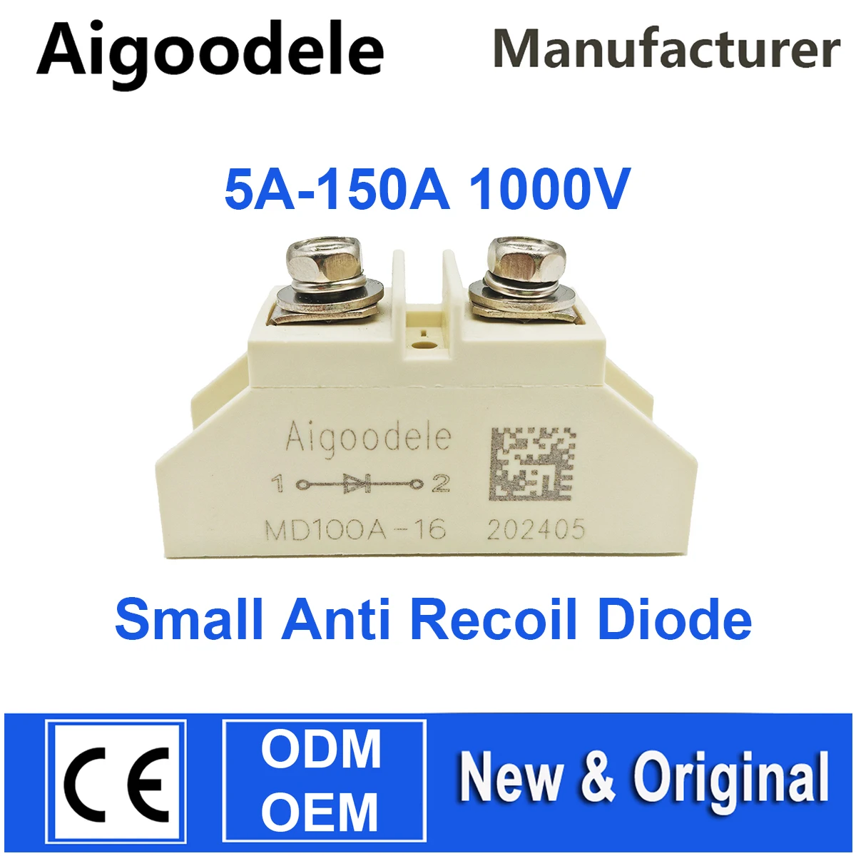 Anti-reverse Diode Small Anti-reflection Diode 30A MD10A MD20A MD25A MD40A MD50A MD100A MD110A MD150A 1000V Anti Backcharge Diod