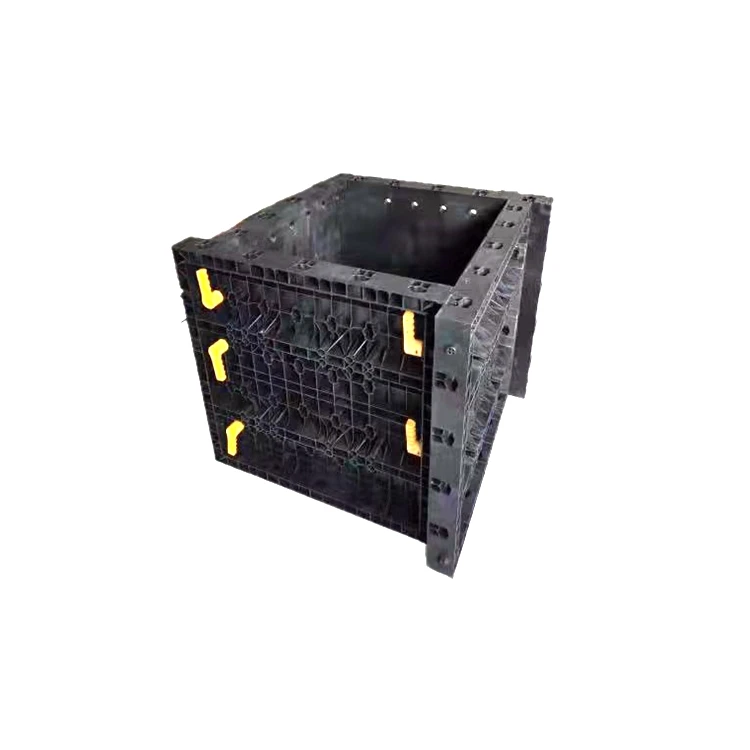 Plastic PP adjustable square column formwork concrete plastic pillar column formwork artistic plastic formwork