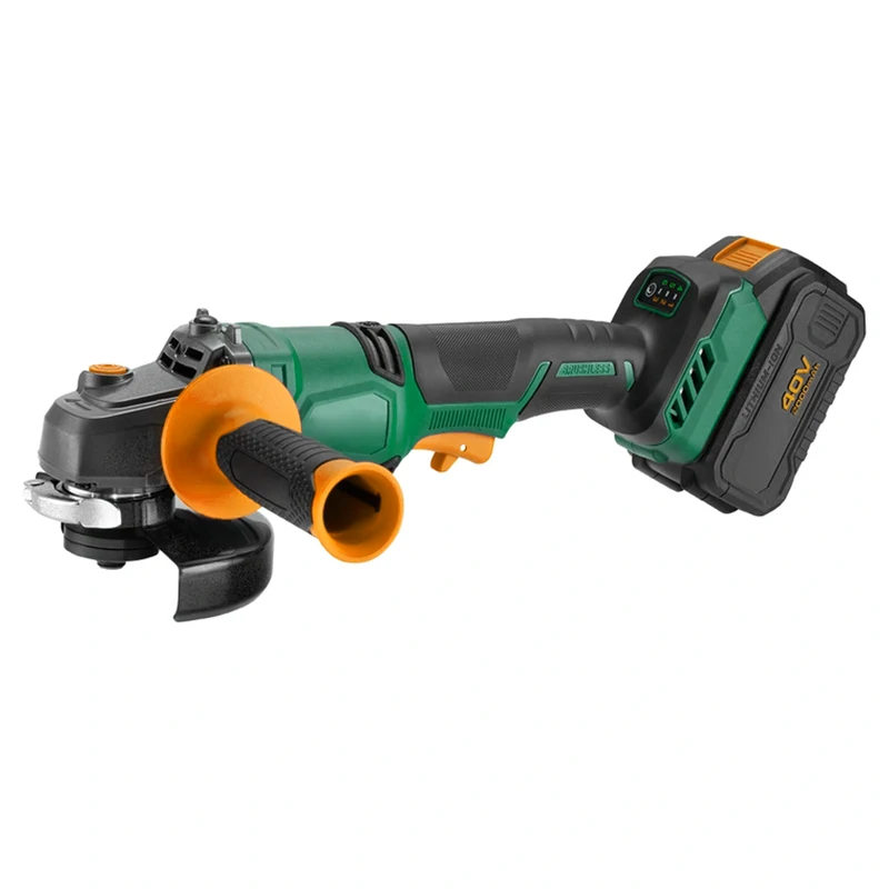 125mm Lithium Cordless 40v Brushless Angle Grinder Li-ion Battery Powered Tool Wood Metal Stone Cutting Grinder