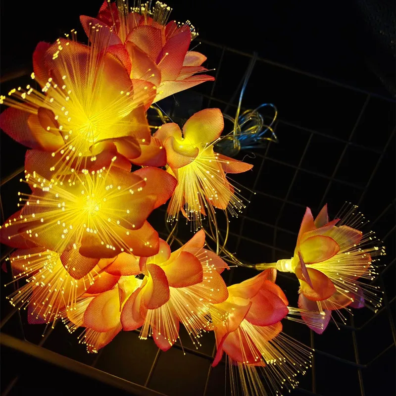Blumen LED Lichterketten Indoor Party Weihnachten Hängende Beleuchtung Dekoration Batterie USB Powered Lichterketten Vorhänge – Detail 11