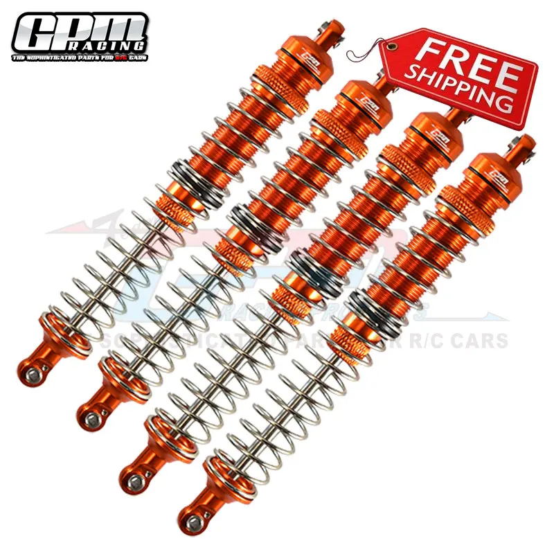 4pcs GPM Aluminum Alloy Front + Rear Shock Absorber Spring for Axial 1/10 RBX10 Ryft 4WD RC CAR PART