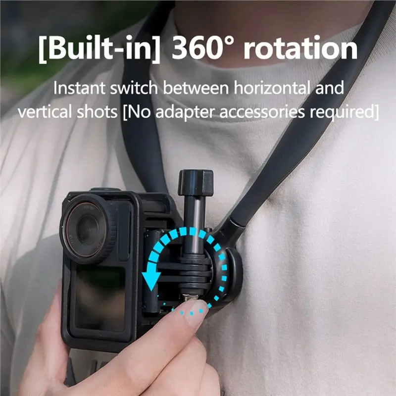 【MUST-HAVE】For DJI Poeket 3 Compatible Silicone Neck Holder- Chest Mount Action Camera Accessory
