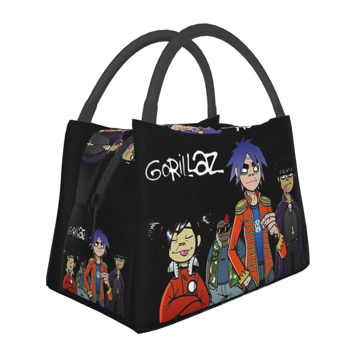 

Сумки для обеда Gorillaz, изолированная коробка для бенто, портативная сумка для обеда, сумки для пикника, термосумка-холодильник для женщин, студенческого офиса