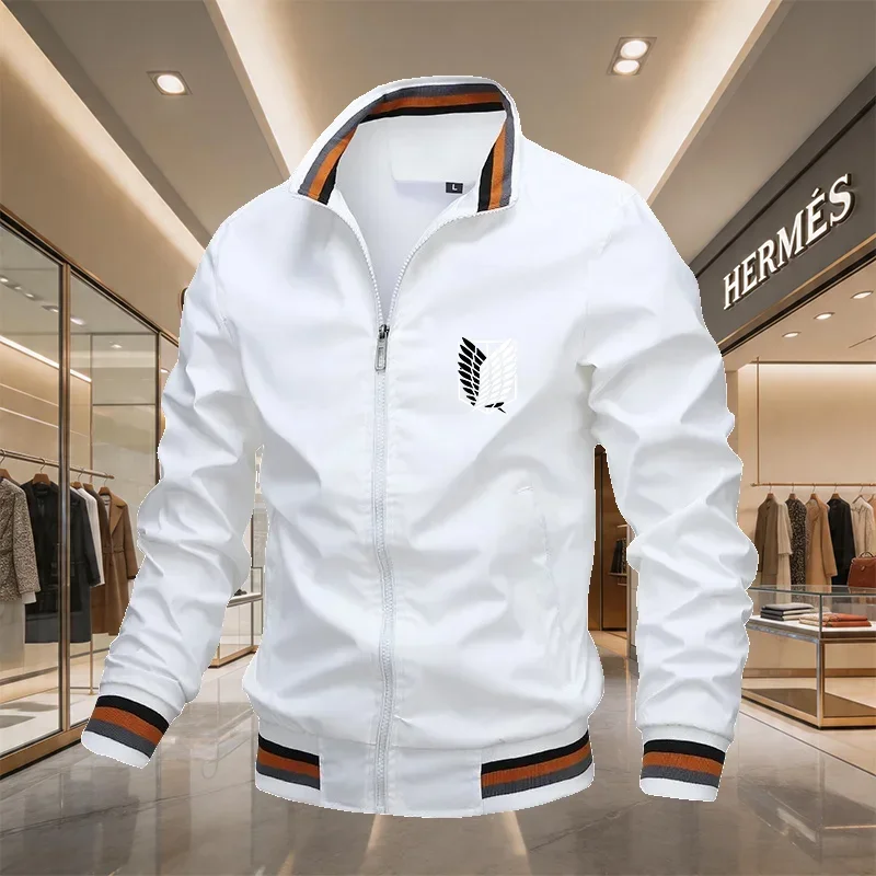 2026 Spring/Fall New Men's Casual Slim Fit Baseball Jacket Thin Lightweight Hiking Outdoor Windbreaker