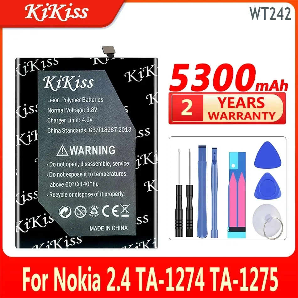 

Литий-ионный аккумулятор KiKiss WT242 5300 мАч для Nokia 2,4 TA-1274 TA-1275 TA-1270 TA-1277