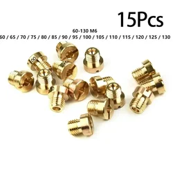 15Pcs Carburetor Main Jets Set 60-130 M6 For 12mm-17.5mm Dellorto For Dellorto PHNL PHVA PHBH Carburetors Main Jet