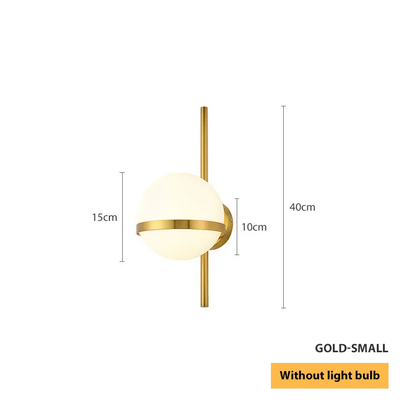 Palma Wandlamp Scandinavische wandlamp bol Modern Creatief Glazen wandlamp Ronde maan Nachtkastje Woonkamer Smeedijzeren ganglamp