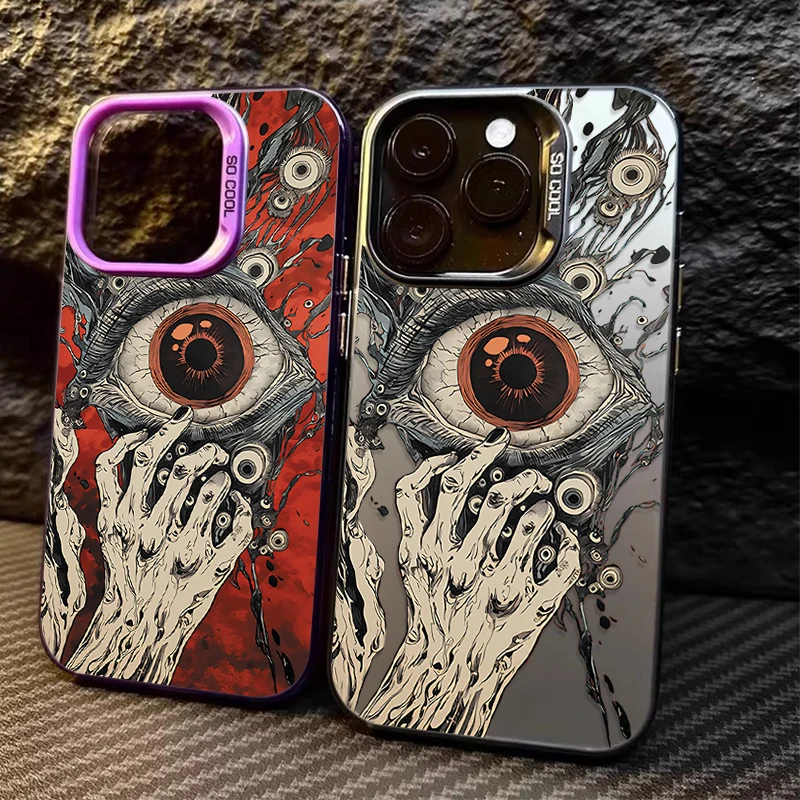 Spooky Scary Red Eye Laser Case for Samsung Galaxy S24 S23 S22 S21 Ultra Plus FE A54 A34 A24 A14 A73 A53 A33 5G Note 20 Cover