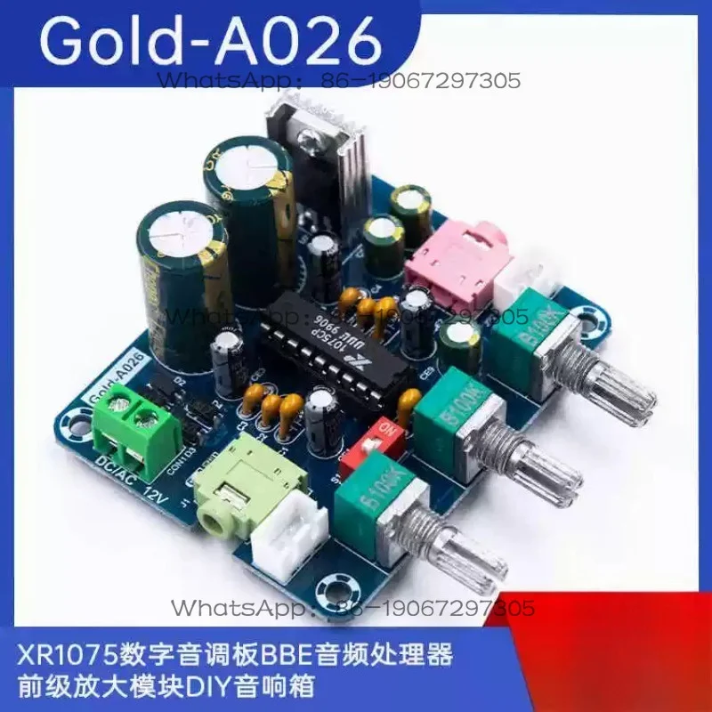Gold-A026 XR1075 Digital Tone Board BBE Audio Processor Pre-amplifier Module DIY Audio Box