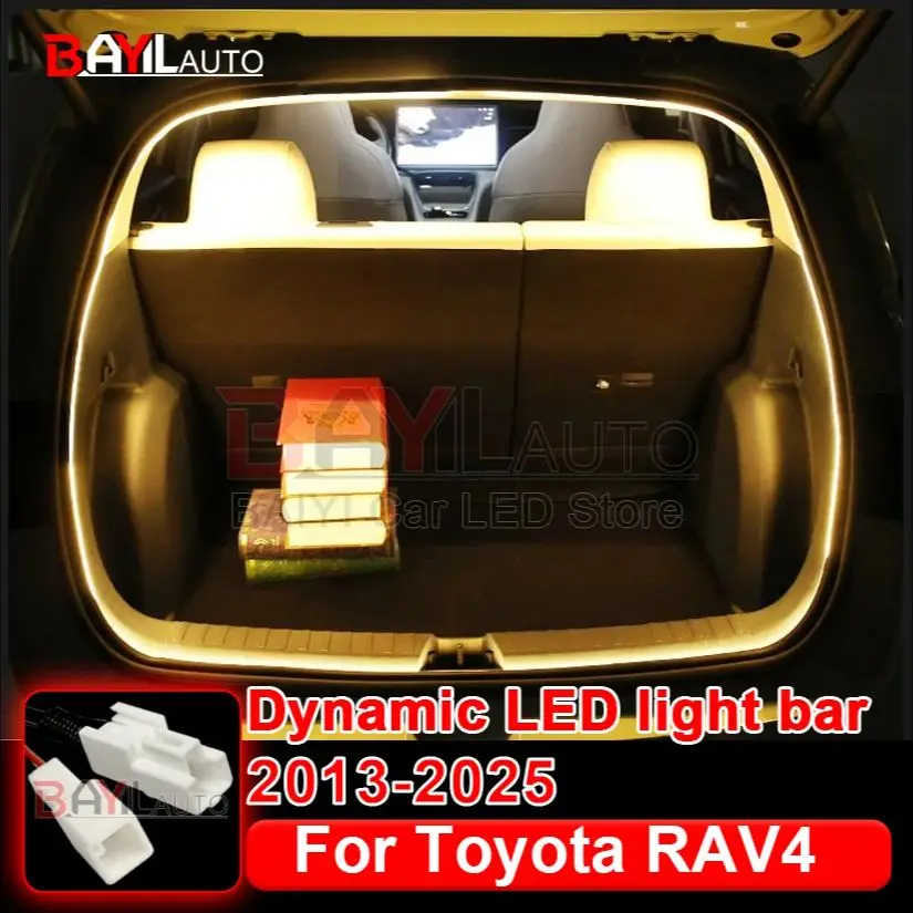 

Car LED Trunk Light For Toyota RAV4 2013-2025 Customized Flexible Atmosphere Light Tail Box Light Interior Decor Accessories