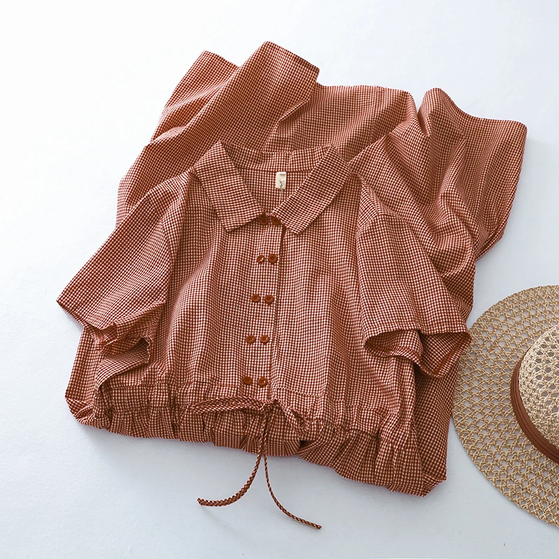 Cotton Short Sleeve Vintage Pl - Summer Clothing Drawing review and price