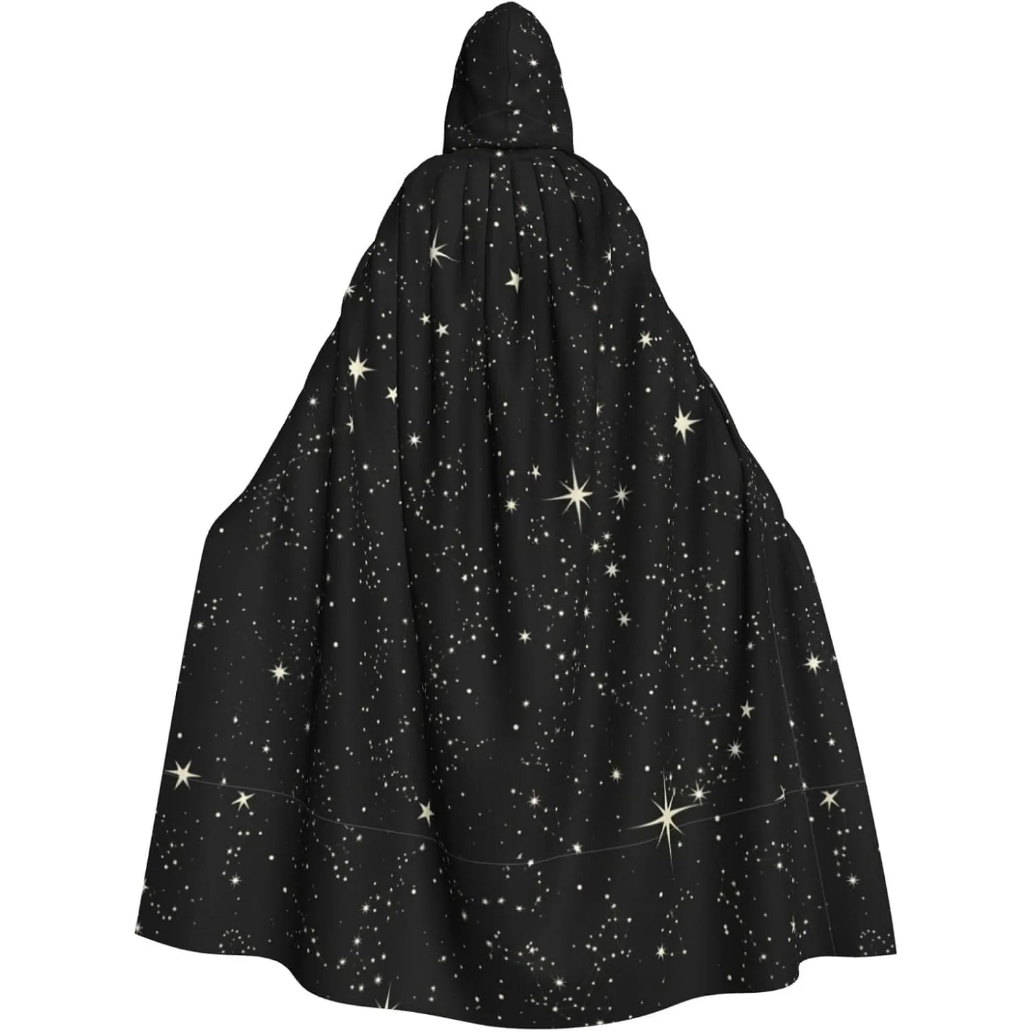 Long Hooded Cloak Cape Witch Costume Halloween Costumes for Women Men