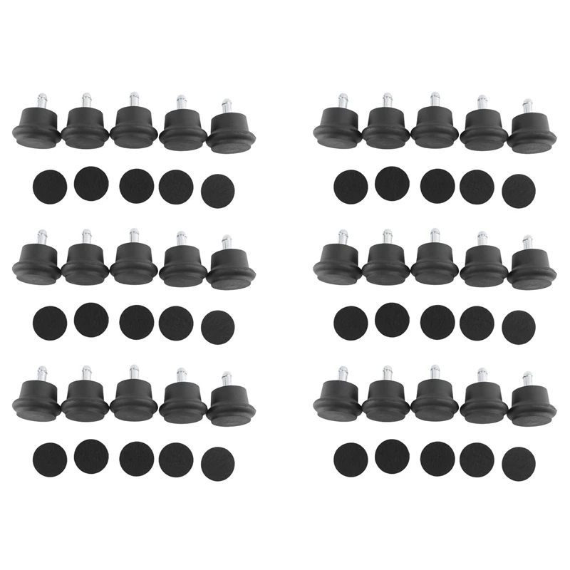 30Pcs Bell Glides Replacement Office Chair Or Stool Swivel Caster Wheels To Fixed Stationary Castors