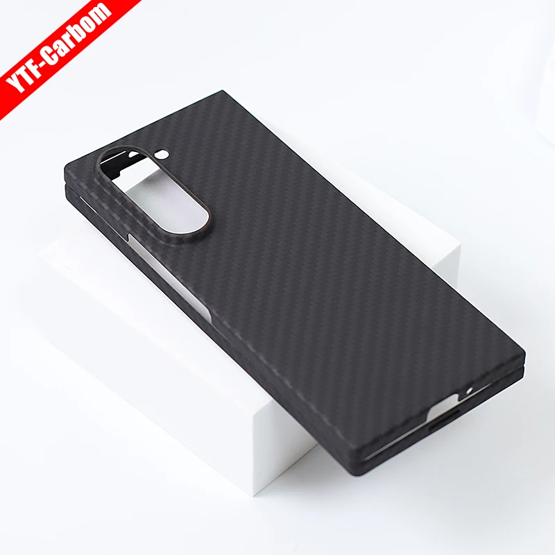 YTF-Carbon Real Carbon fiber Z Fold6 Case For Samsung Galaxy Z Fold6 case Aramid fiber Slim design Z Fold6 Anti-fall Phone shell