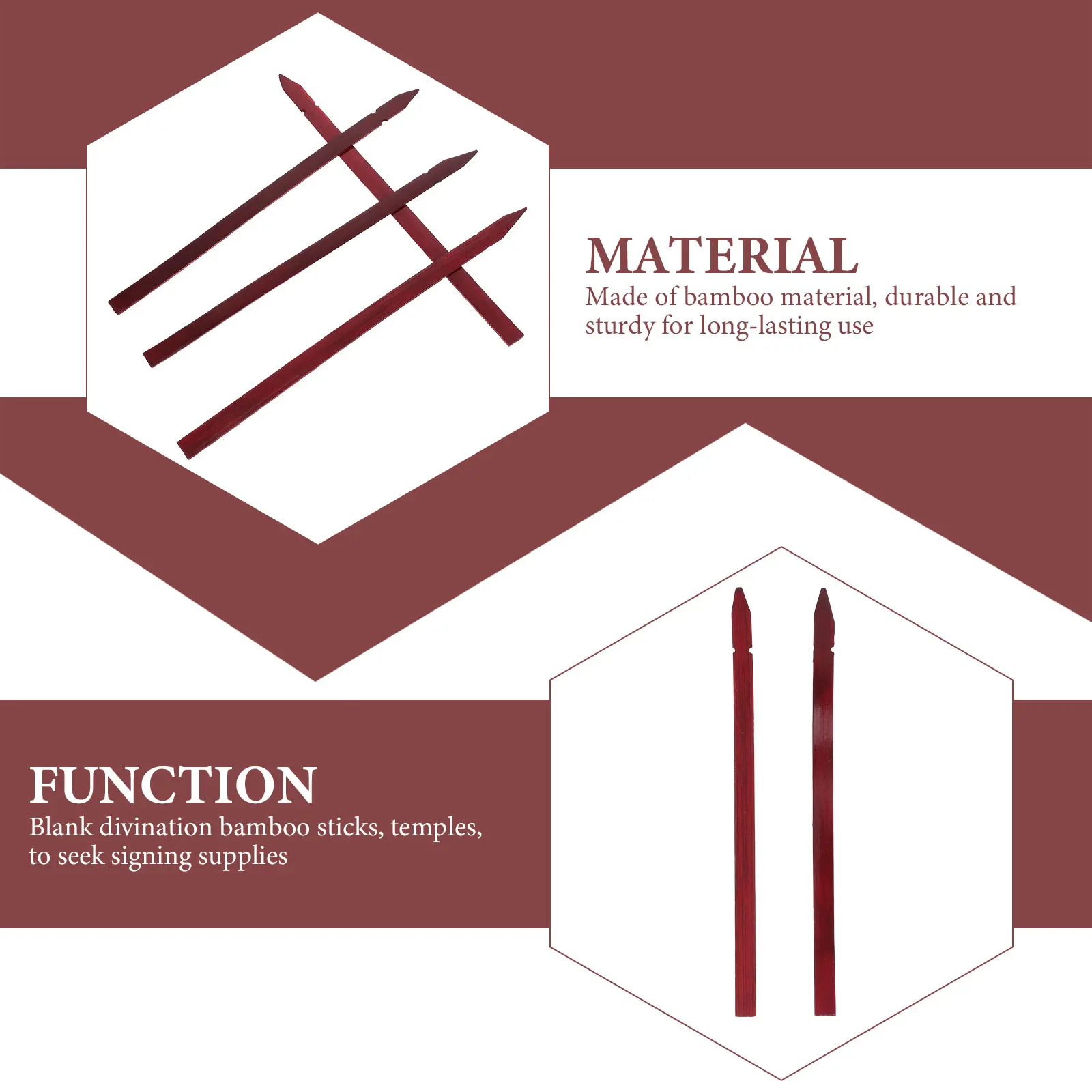 

100 Pcs Divination Bamboo Stick Blank Fortune Sticks Chinese Vintage Fortunesticks Prop Booklet