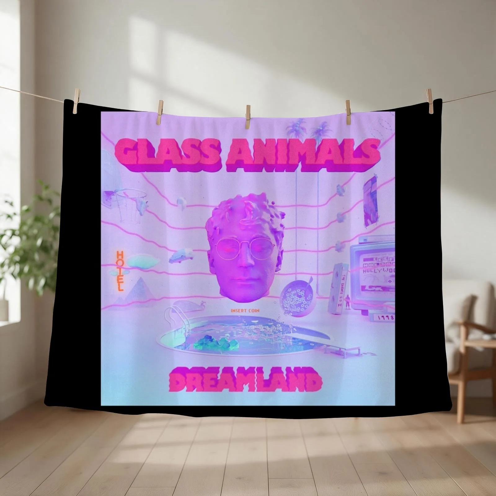 Glass Animals dreamland Throw Blanket couch cozy soft plush fuzzy picnic outdoor blanket