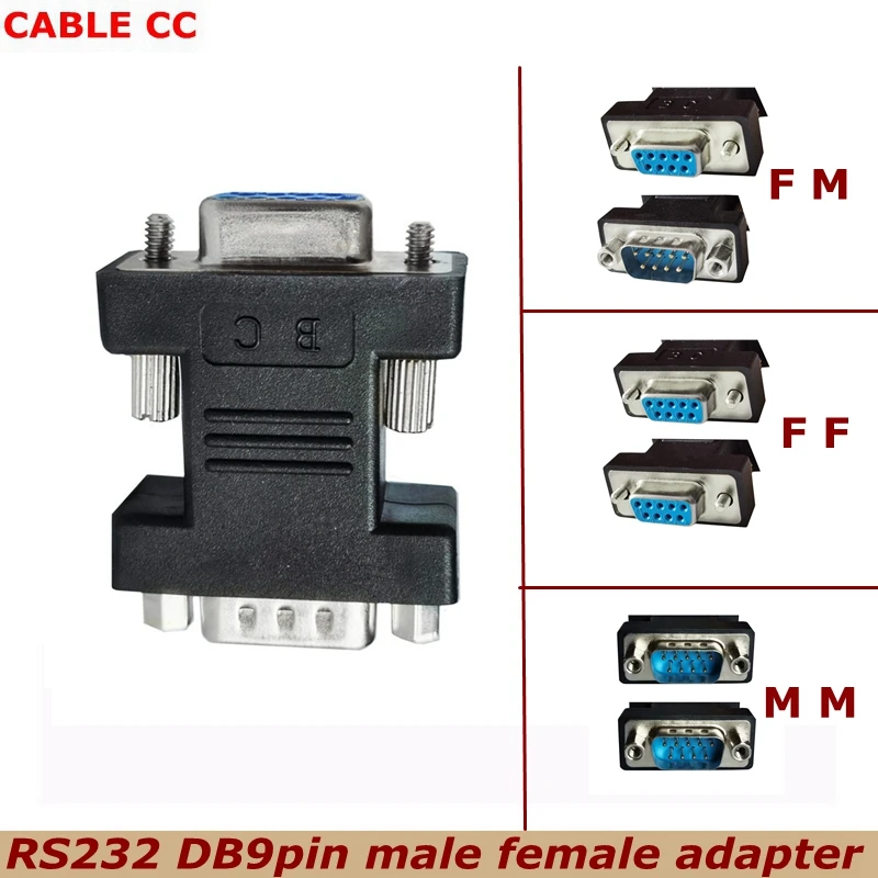 Best Price Adapter D-Sub 9-pin RS232 DB9-pin Male Female Converter Monitor DB9 Expander Extension Connector