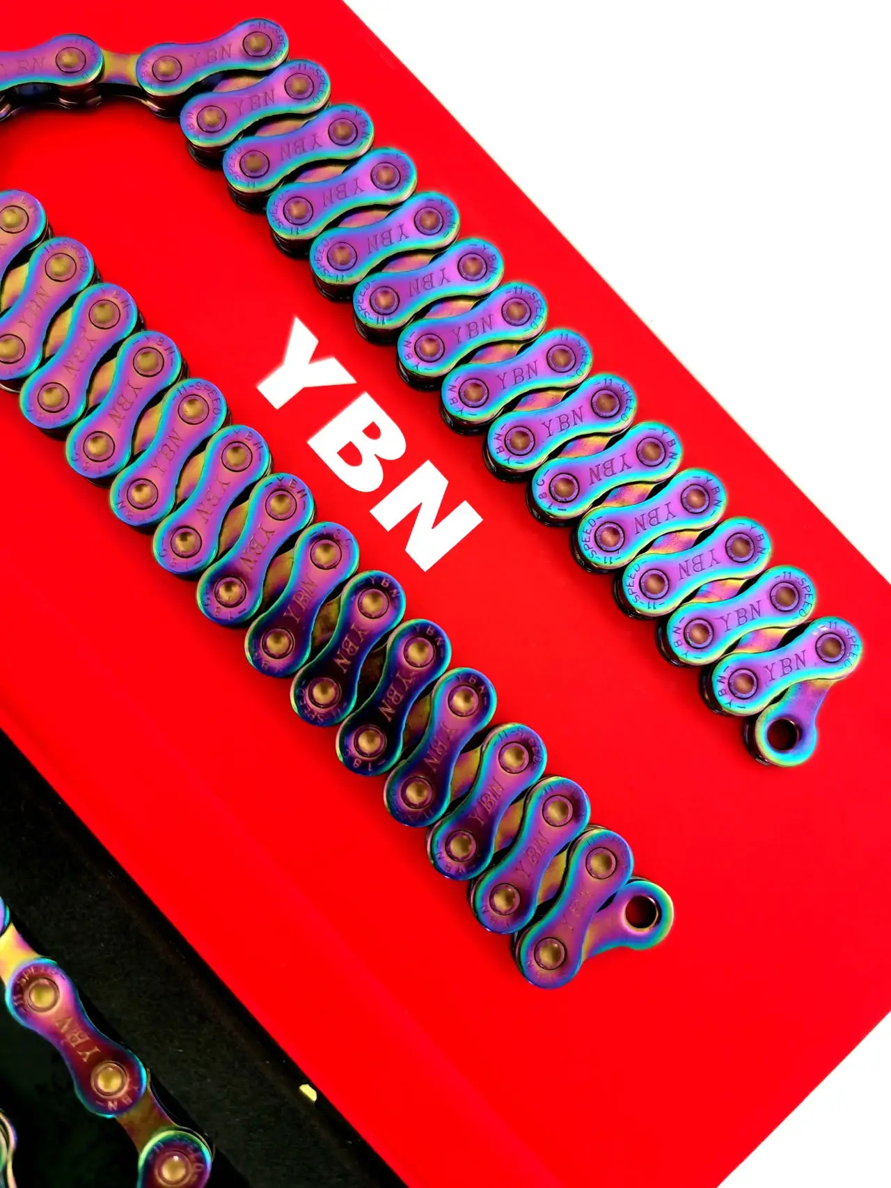 YBN Bike Chain 10 11 12 speed SLA silver hollow gold oil slick Titanium coating 8 9s MTB road bike chain for Shimano/ SRAM