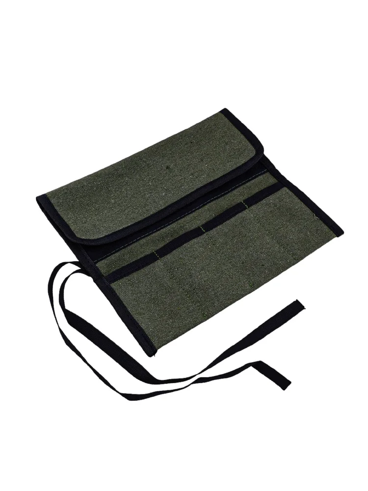 Pockets Design Hanging Tool Storage Bag Convenient Storage Reliable Construction Roll Up Pouch Wrench Organizer