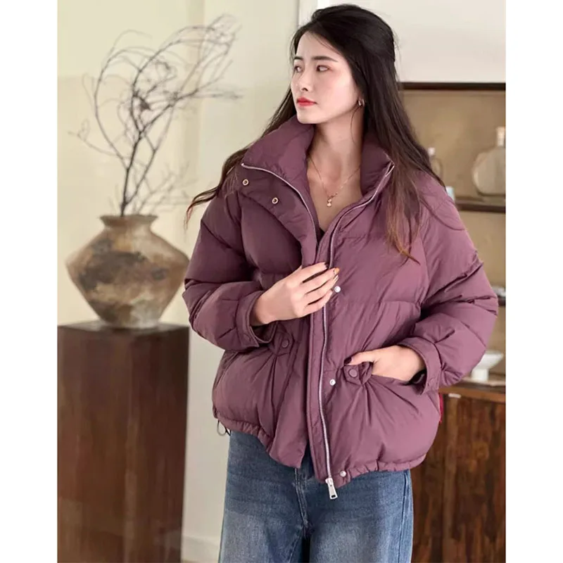 Winter 2024 New Fragrance Cotton-Padded Jacket Women Bread Overwear Short Large Size Warm Cotton Padded Coat Female Outcoat Tops