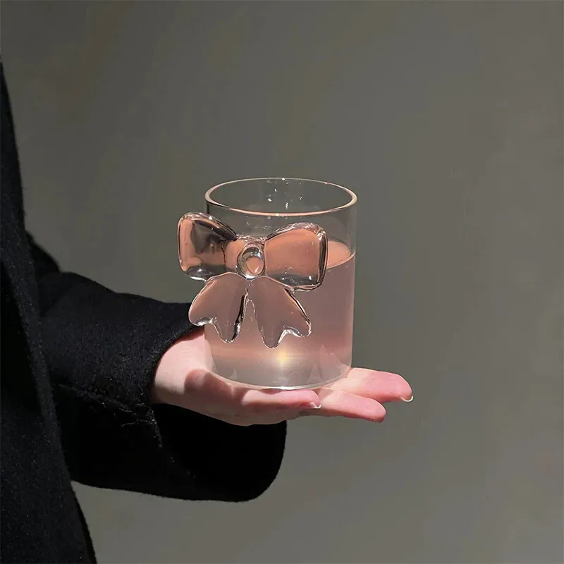 

Elegant Glass Highball Glasses Women's Wine Cup Luxury Knot Antimicrobial Irregular Shape Straight Drink