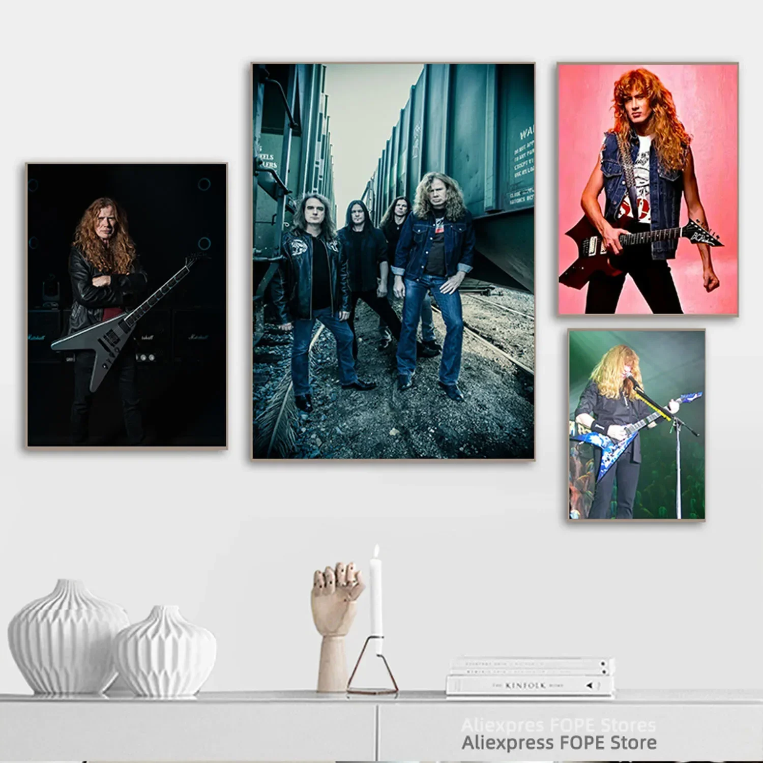 dave mustaine Singer Band Cover Album Music Star Celebrity Wall art Canvas Posters and Prints Canvases Painting Home Decoration